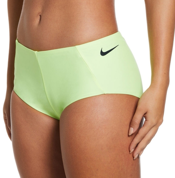 Nike Other - NWT NIKE SWIM Women's Hydralock Fusion Cheeky Kick Shorts Bottoms in Volt XL